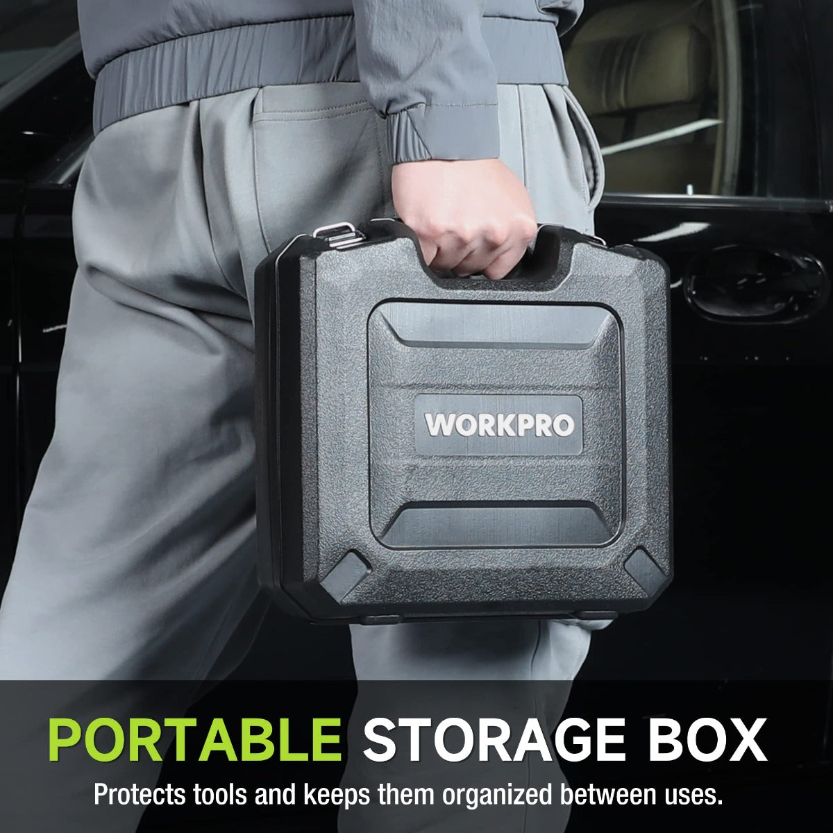 WORKPRO 1/2 inch, 20V Cordless Impact Wrench, with 4.0 Ah Battery, Fast Charger, 4 Impact Sockets and Storage Case - Image 7