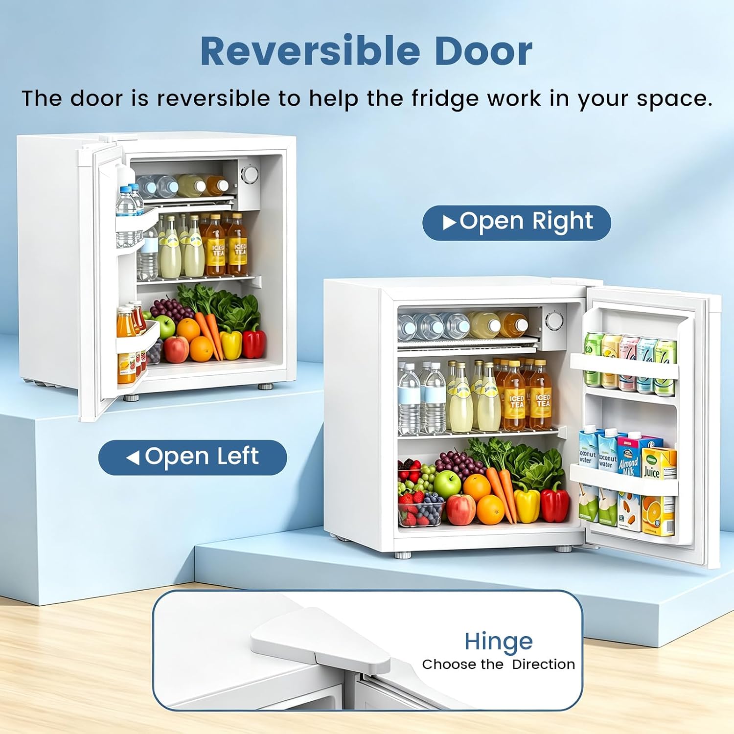 Kismile 1.3 Cu.Ft Mini Fridge, Single Door Compact Refrigerator RE5836 - Image 18