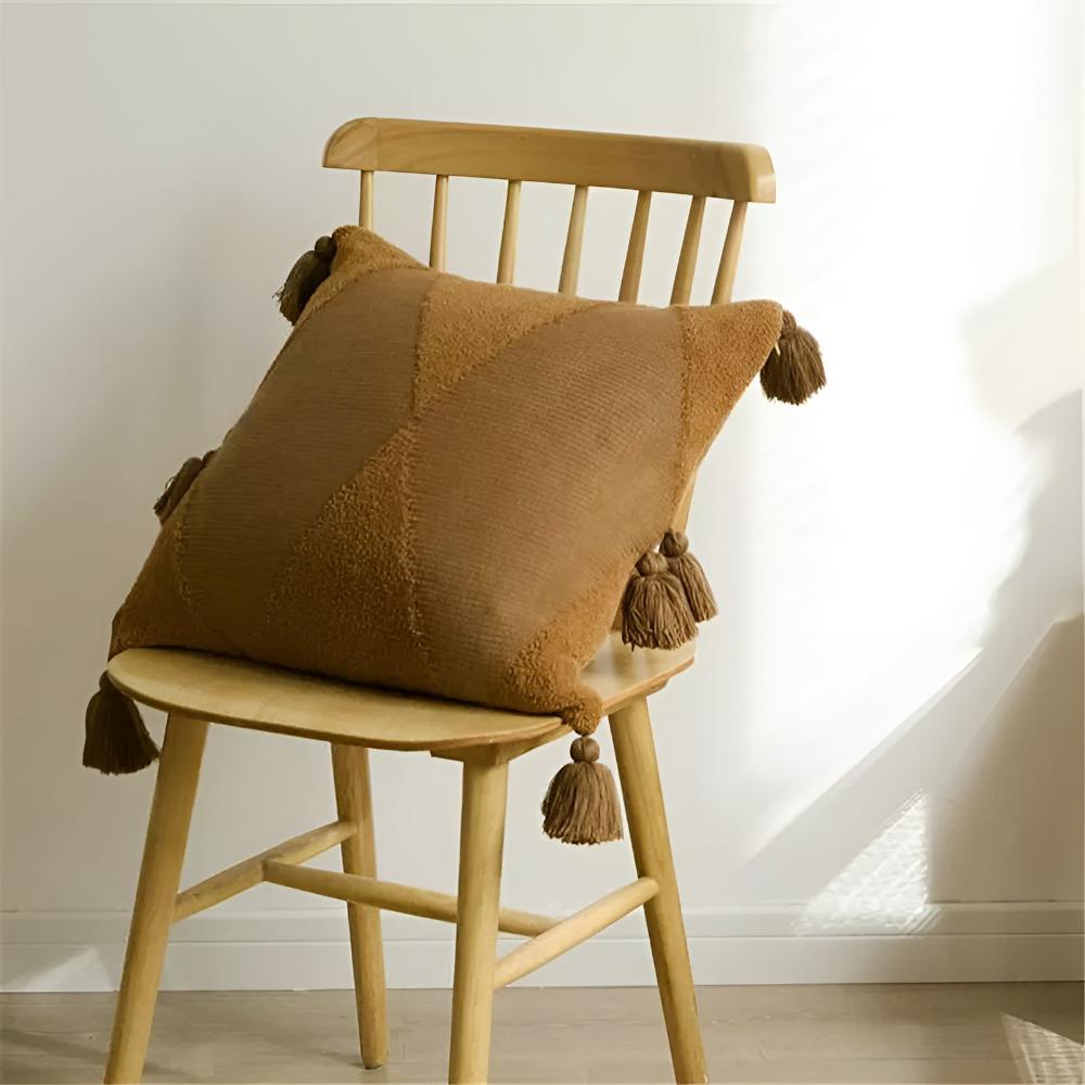 Throw Pillow Nordic Tassel Soft Microfiber Machine Washable - Image 9