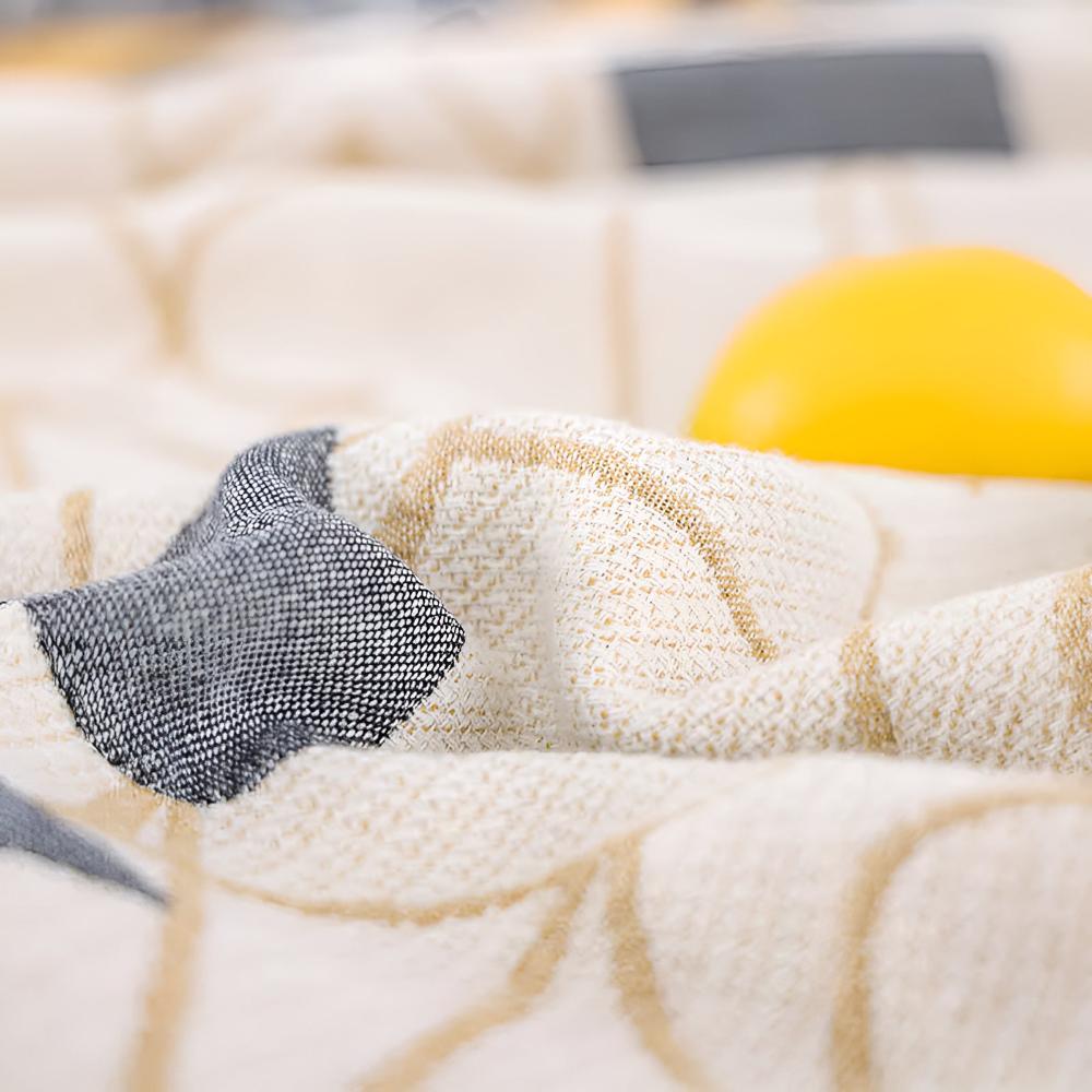 Blanket 100% Cotton Poker Pattern 4-Layer Machine Washable - Image 2