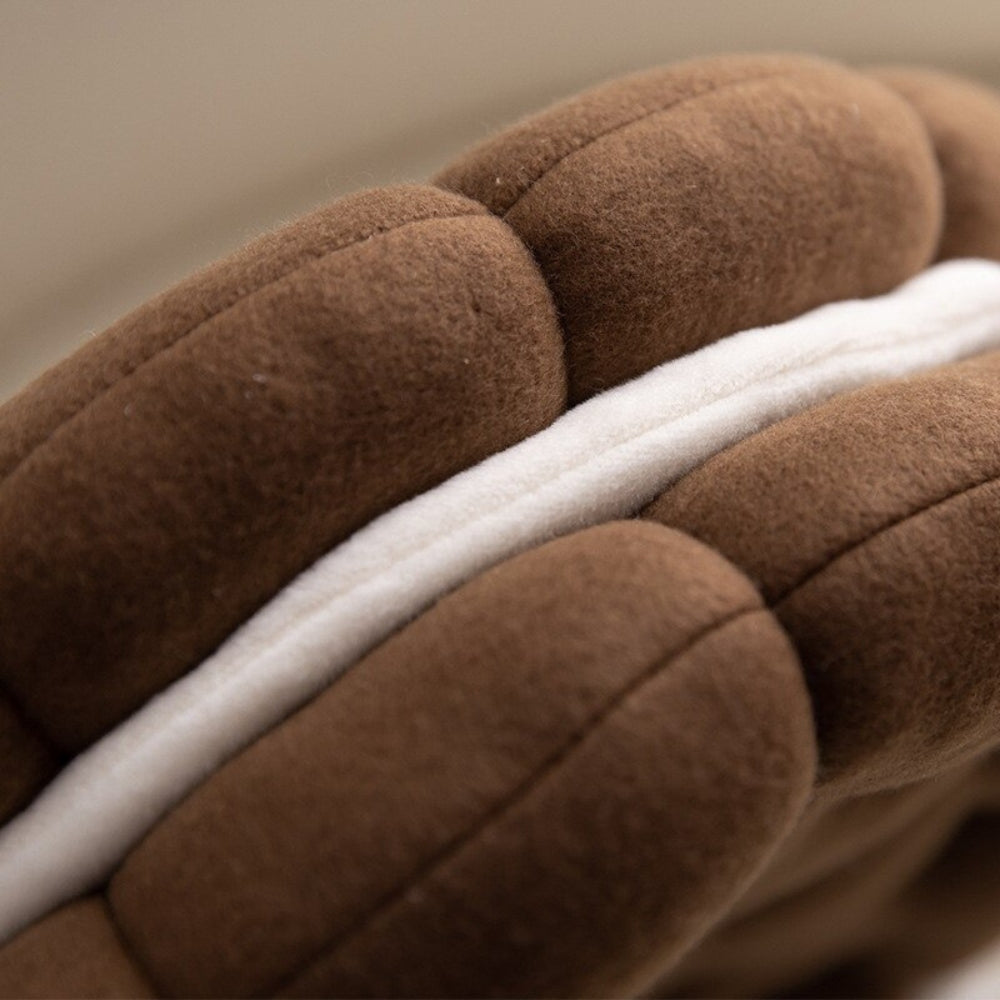 Seat & Back Cushion Cookie-Shaped Microfiber Thick Padding - Image 8