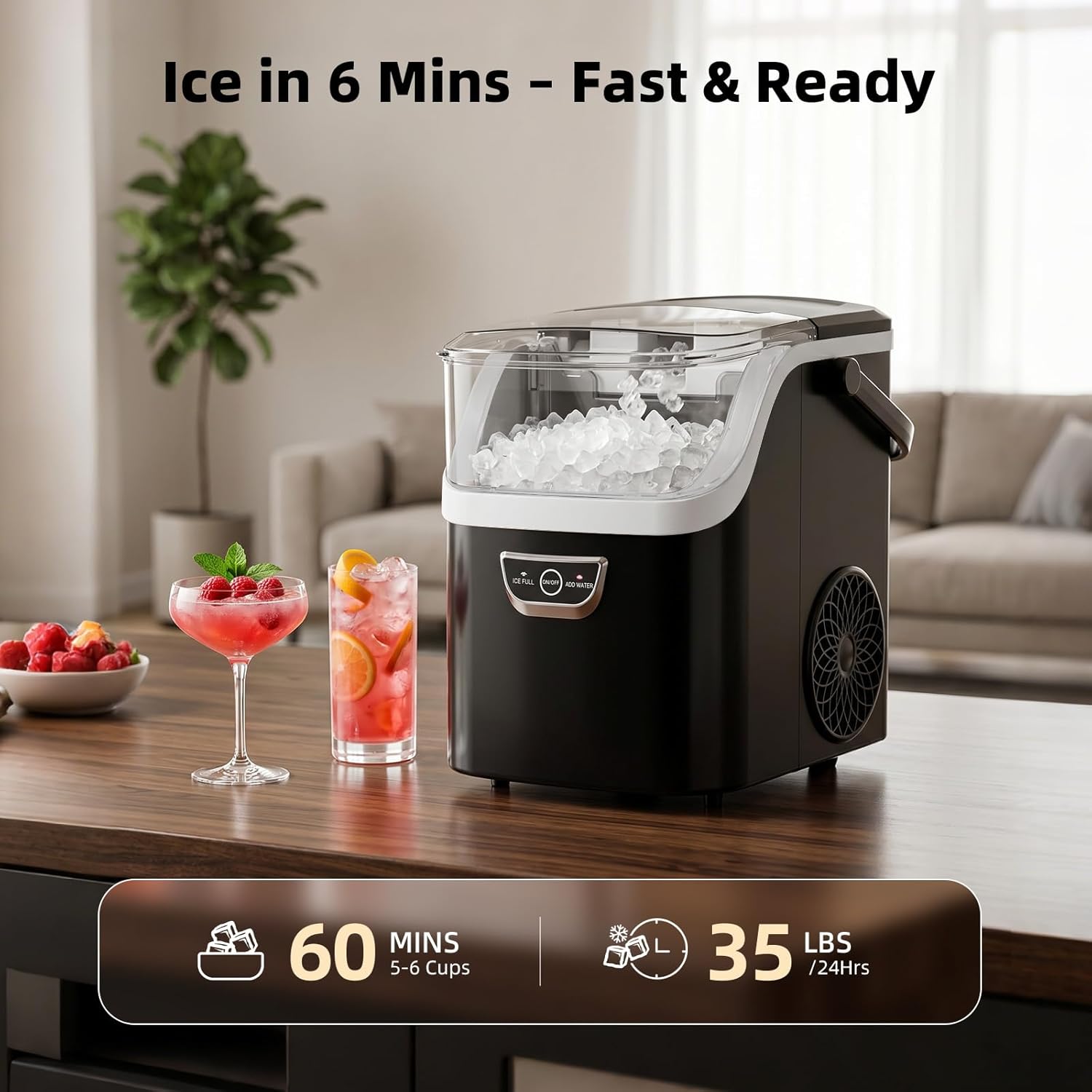 35Lbs/24H Nugget Ice Maker Countertop IM11002 - Image 3