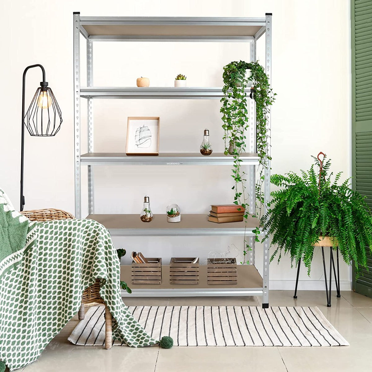 WORKPRO 5-Tier Storage Shelving Unit, 48"W x 24"D x 72"H, Adjustable Storage Rack Heavy Duty Aluminum Alloy Shelf - Image 7
