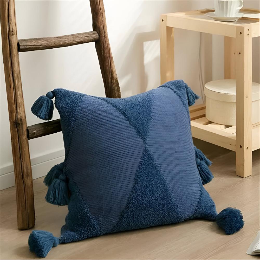 Throw Pillow Nordic Tassel Soft Microfiber Machine Washable - Image 4