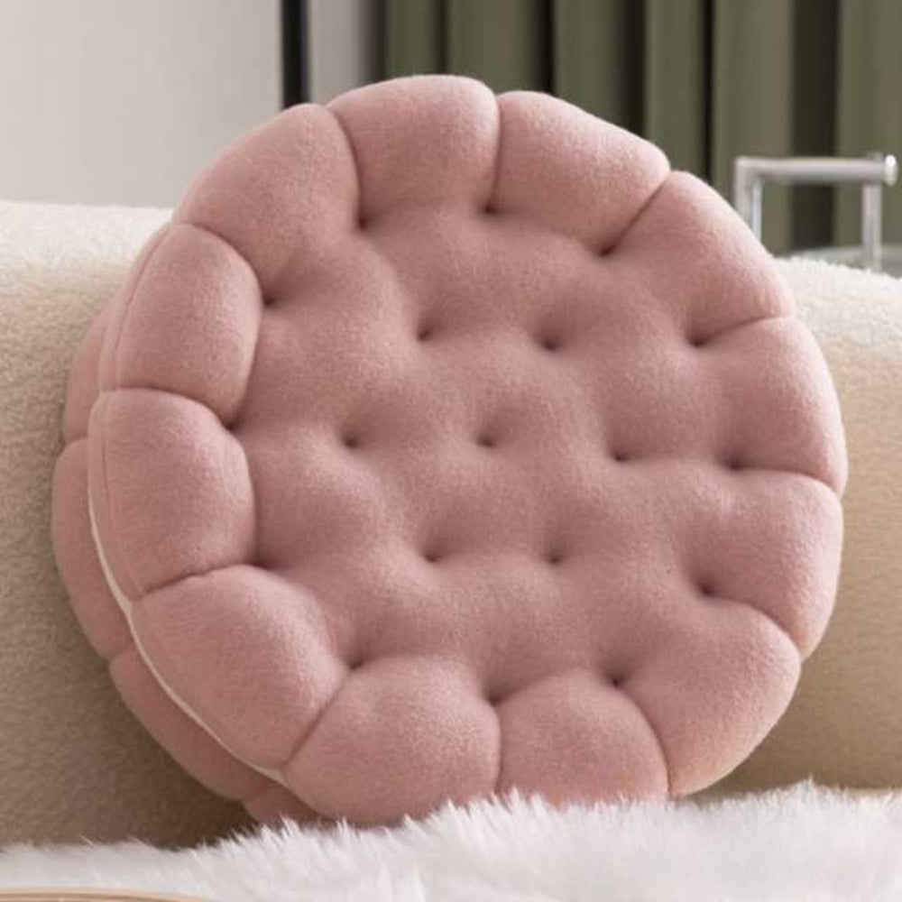 Seat & Back Cushion Cookie-Shaped Microfiber Thick Padding - Image 7