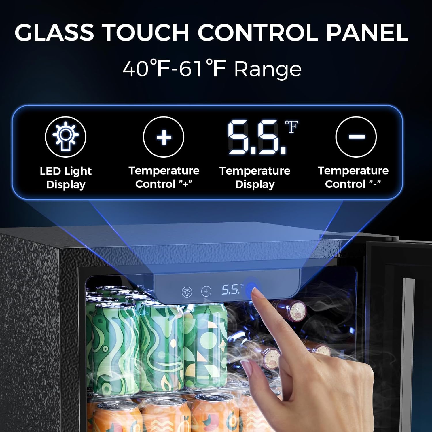 1.7 Cu Ft Beverage Refrigerator and Mini Fridge Cooler - 68 Can Capacity 58048RWC0 - Image 4