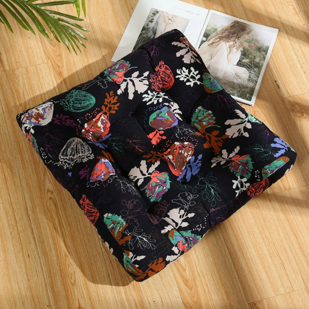 Square Seat Cushion Microfiber Removable Cover & Anti-Slip Strap - Image 2