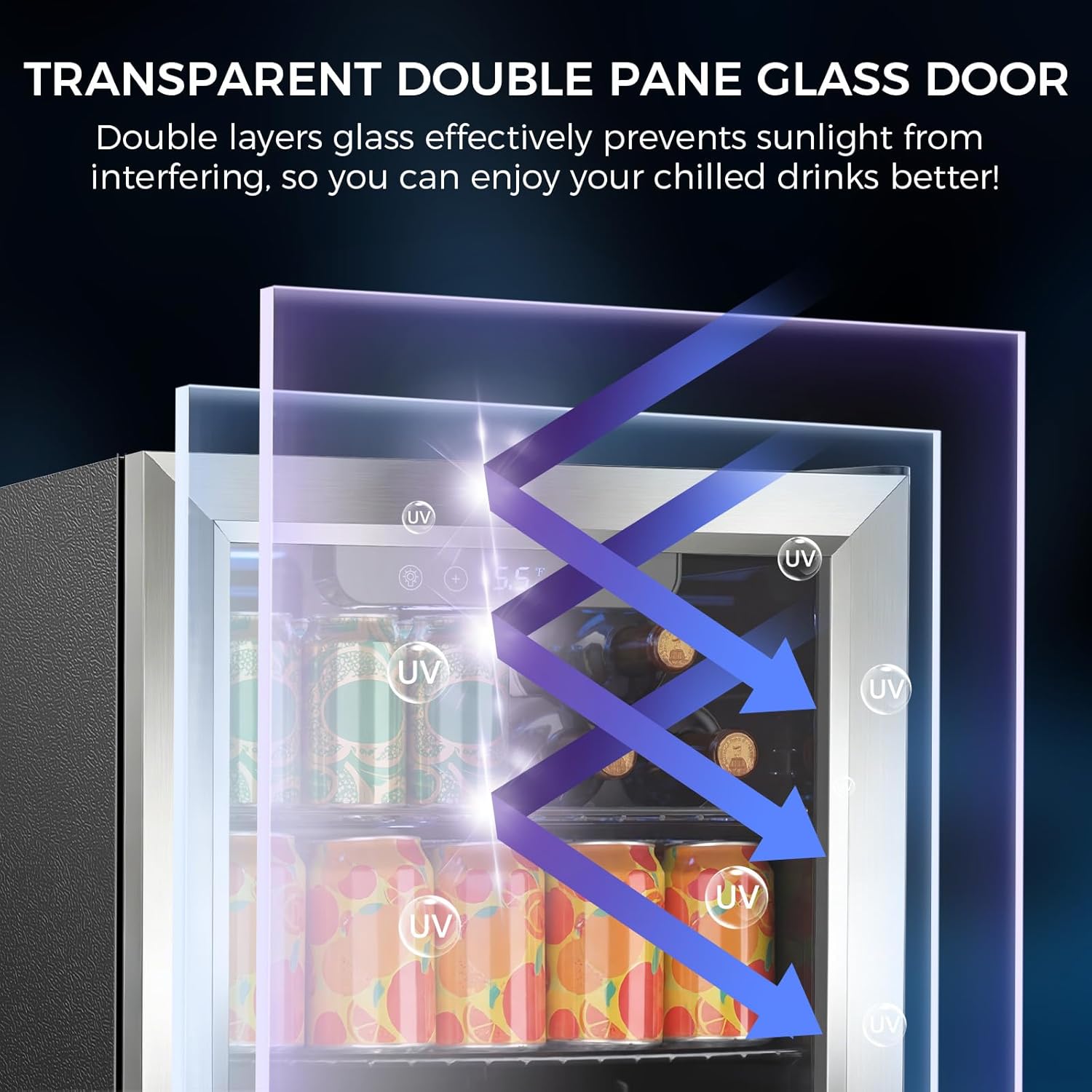 1.7 Cu Ft Beverage Refrigerator and Mini Fridge Cooler - 68 Can Capacity 58048RWC0 - Image 6