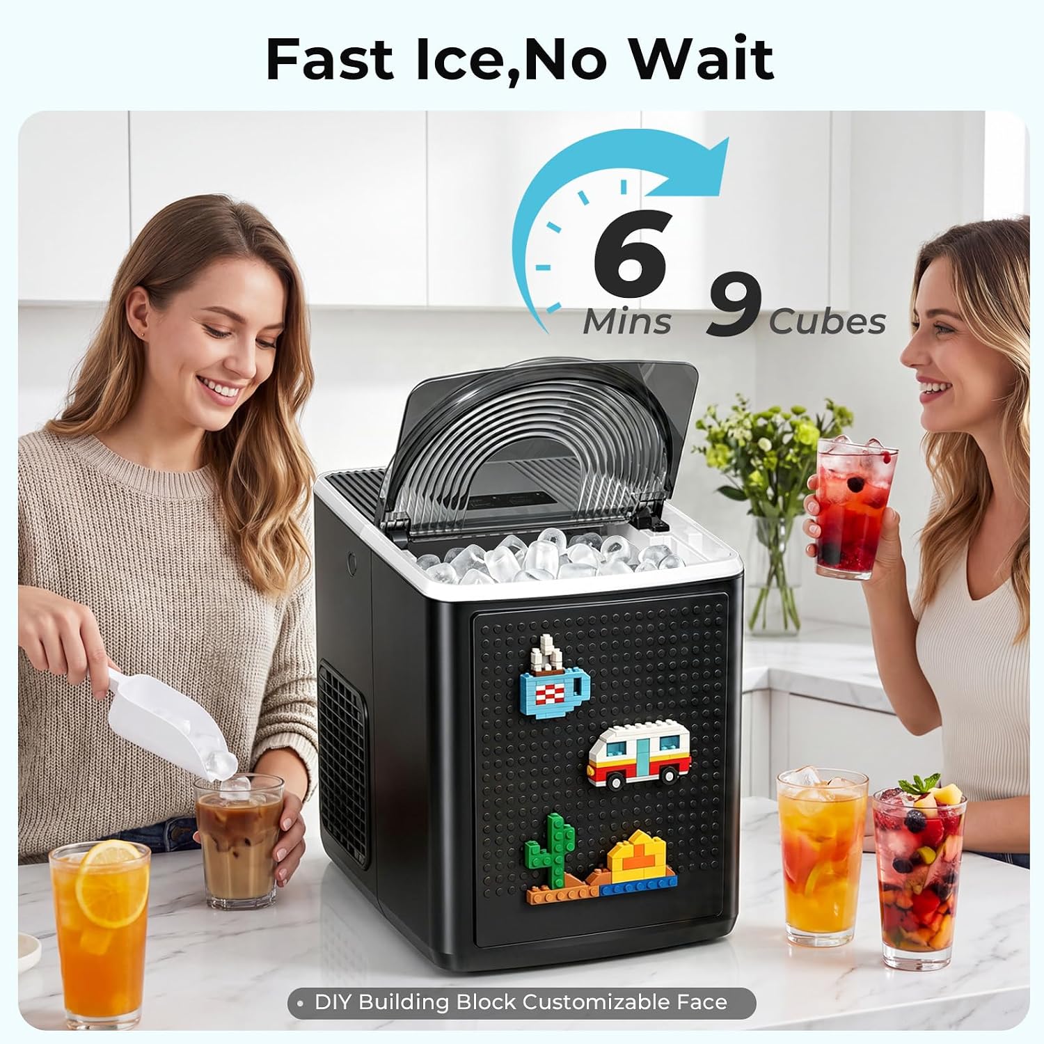 27lbs/24H Bullet Ice Maker Countertop IM5812XH - Image 2