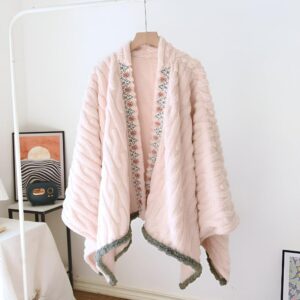 Shawl Wrap Embroidered Microfiber Ultra Soft Machine Washable