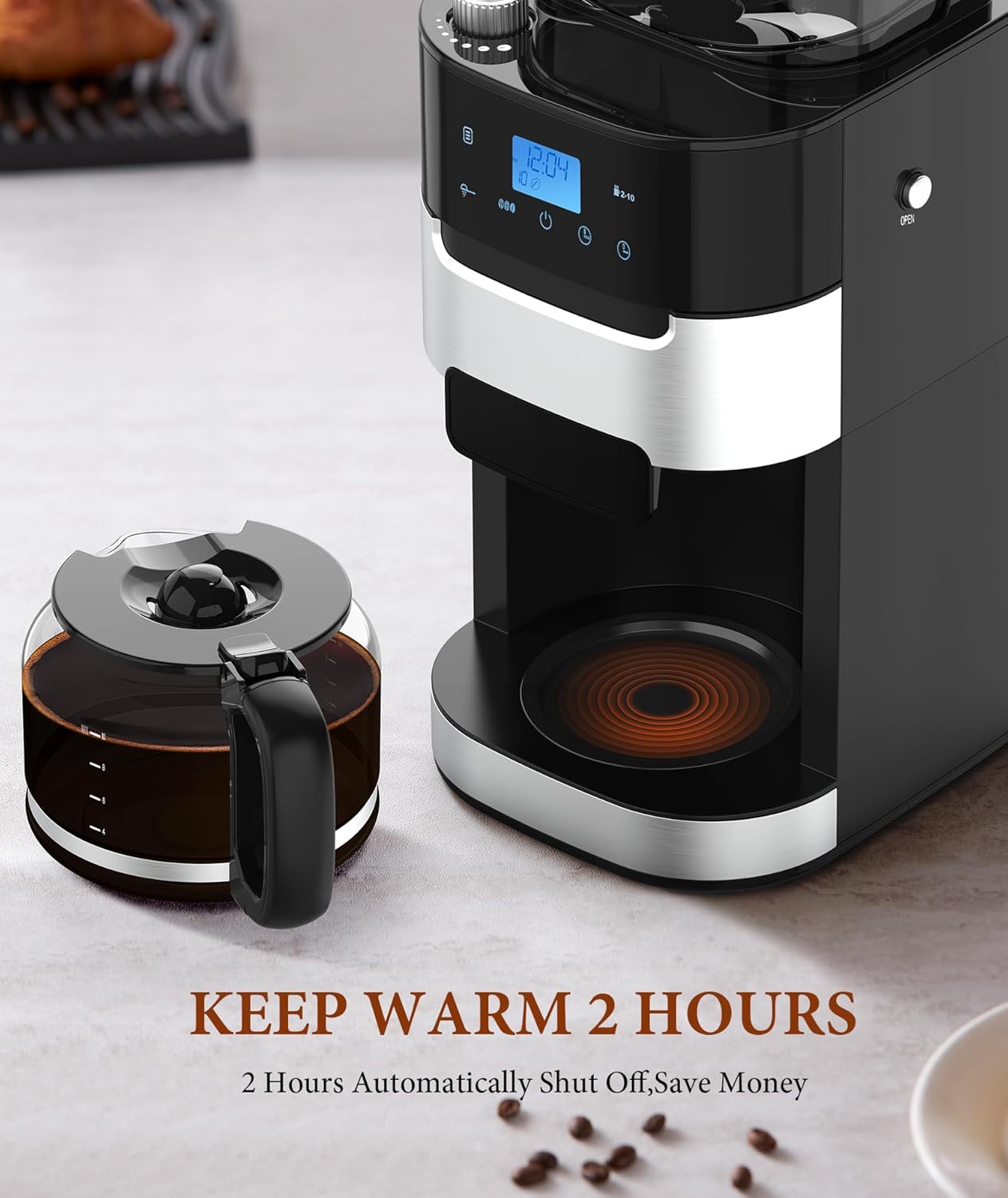 10-Cup Drip Coffee Maker with Built-In Grinder CM8025 - Image 6
