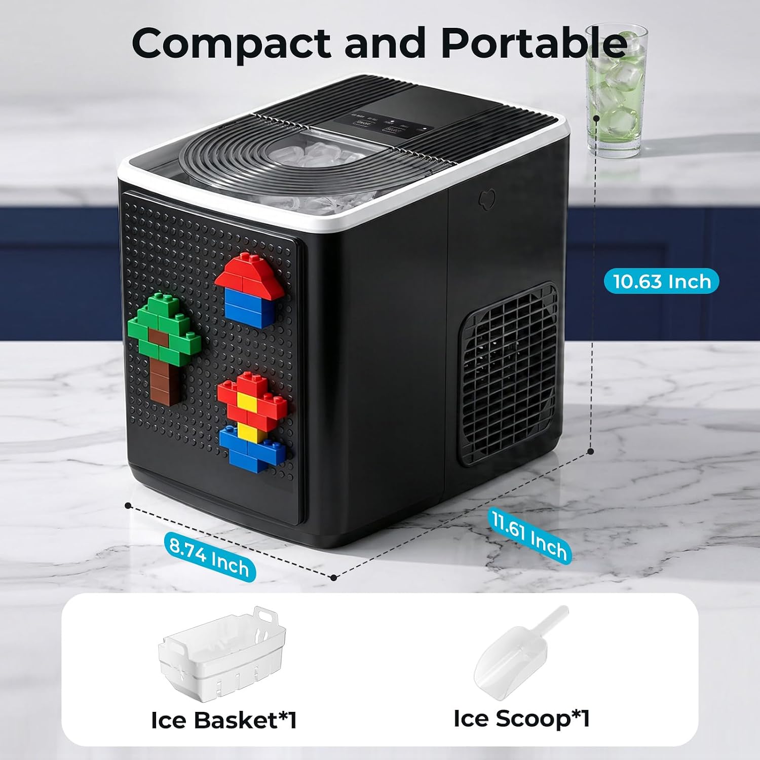 27lbs/24H Bullet Ice Maker Countertop IM5812XH - Image 8