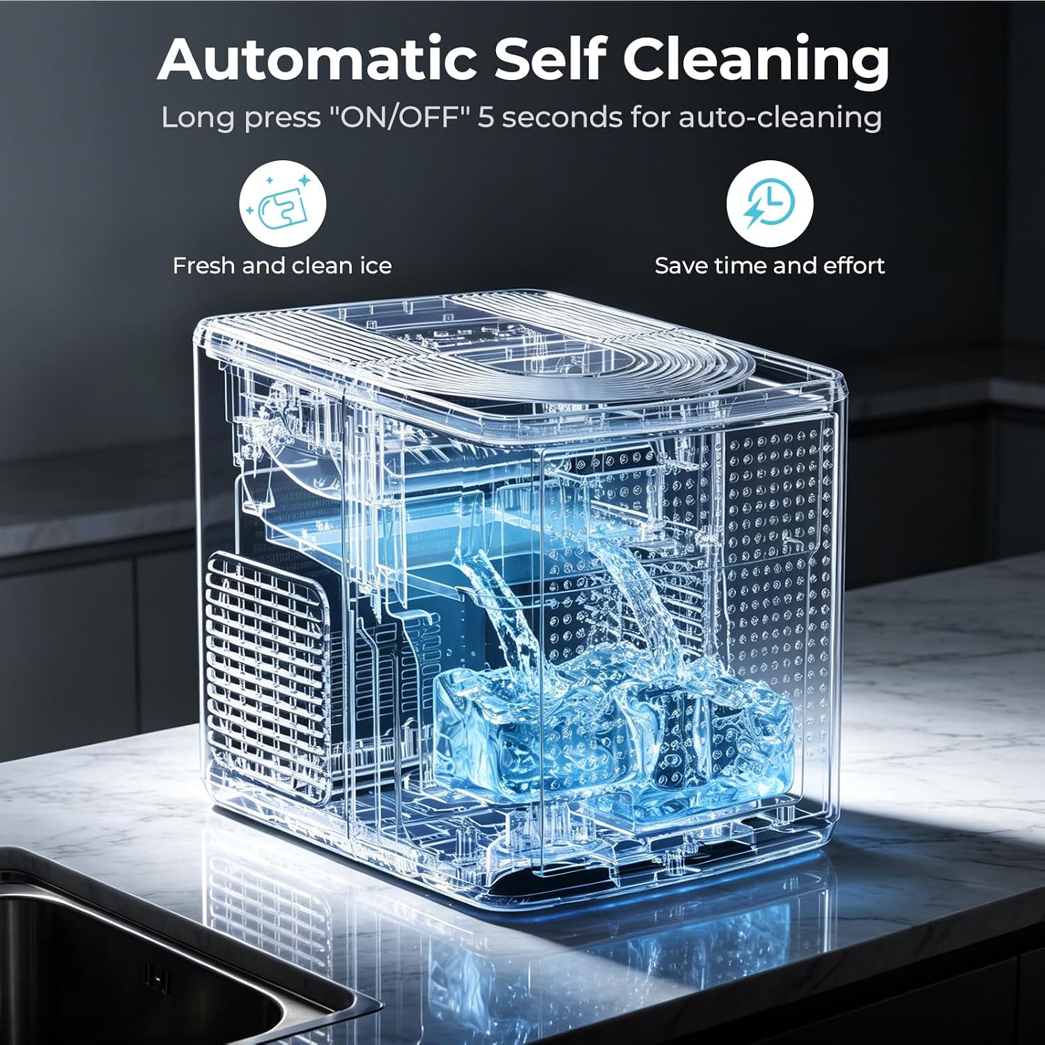 27lbs/24H Bullet Ice Maker Countertop IM5812XH - Image 15