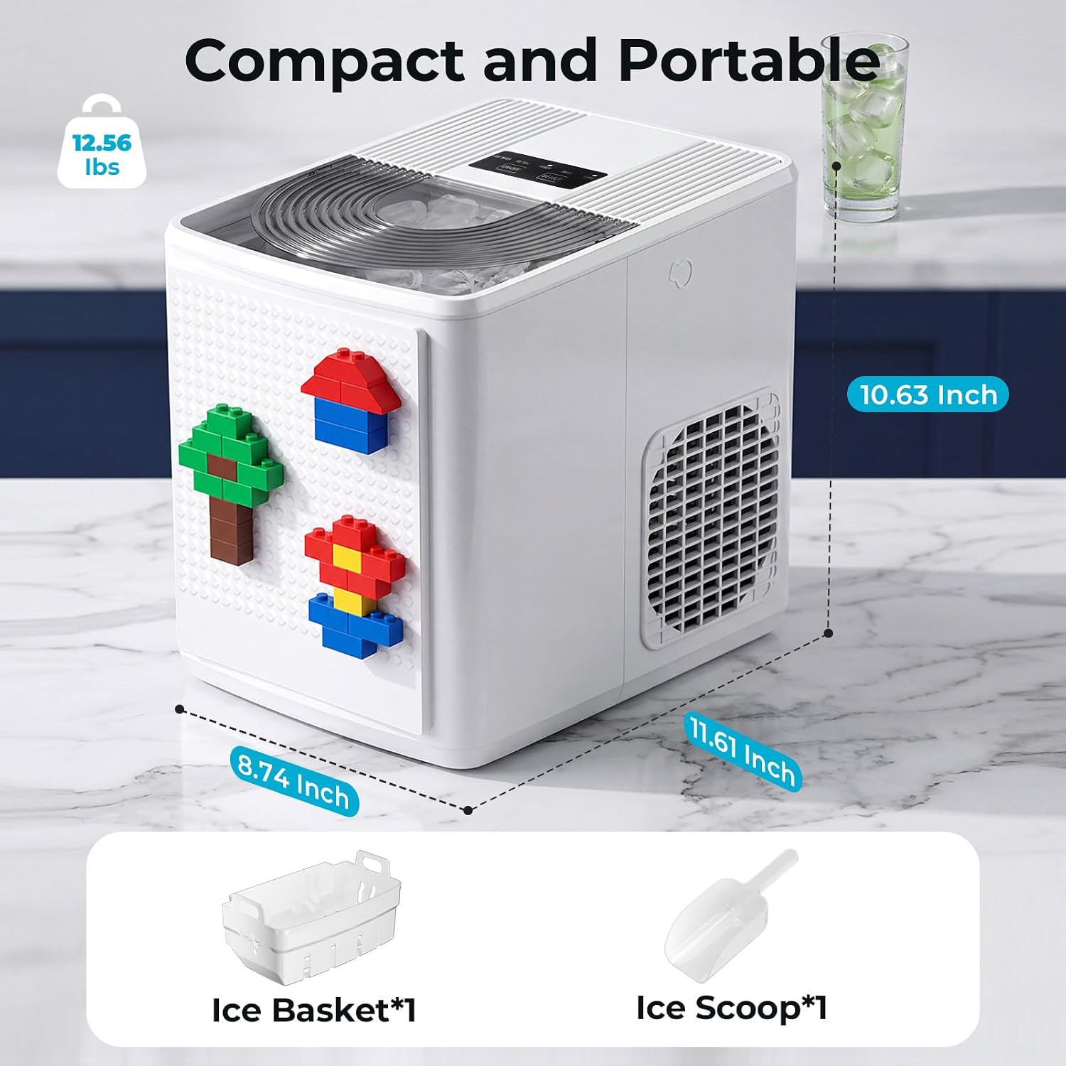 27lbs/24H Bullet Ice Maker Countertop IM5812XH - Image 17