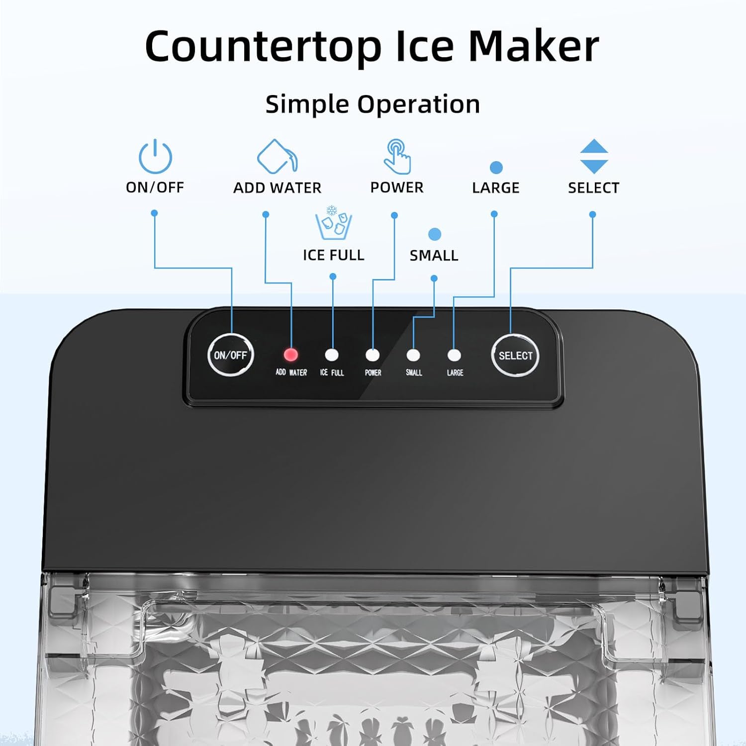 27Lbs/24H Countertop Bullet Ice Maker IM5812V - Image 2