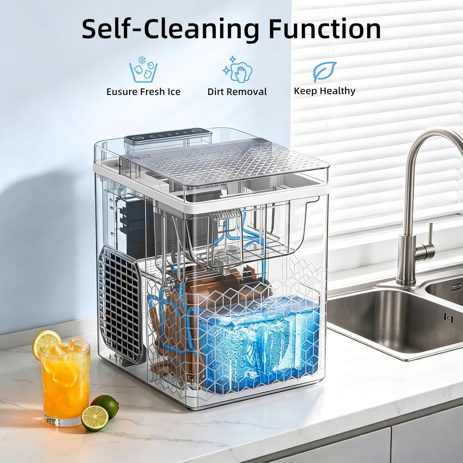 27Lbs/24H Countertop Bullet Ice Maker IM5812V - Image 5