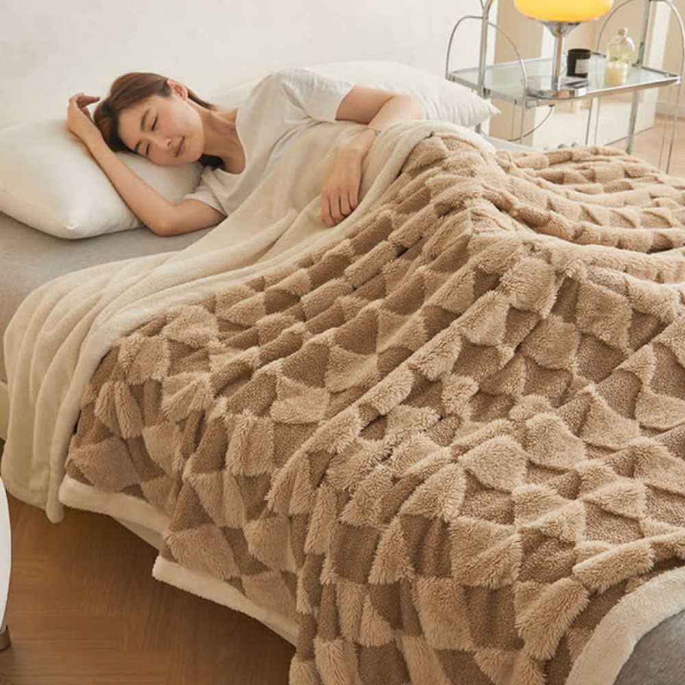 Plush Blanket Soft Microfiber Raised Diamond Pattern - Image 18