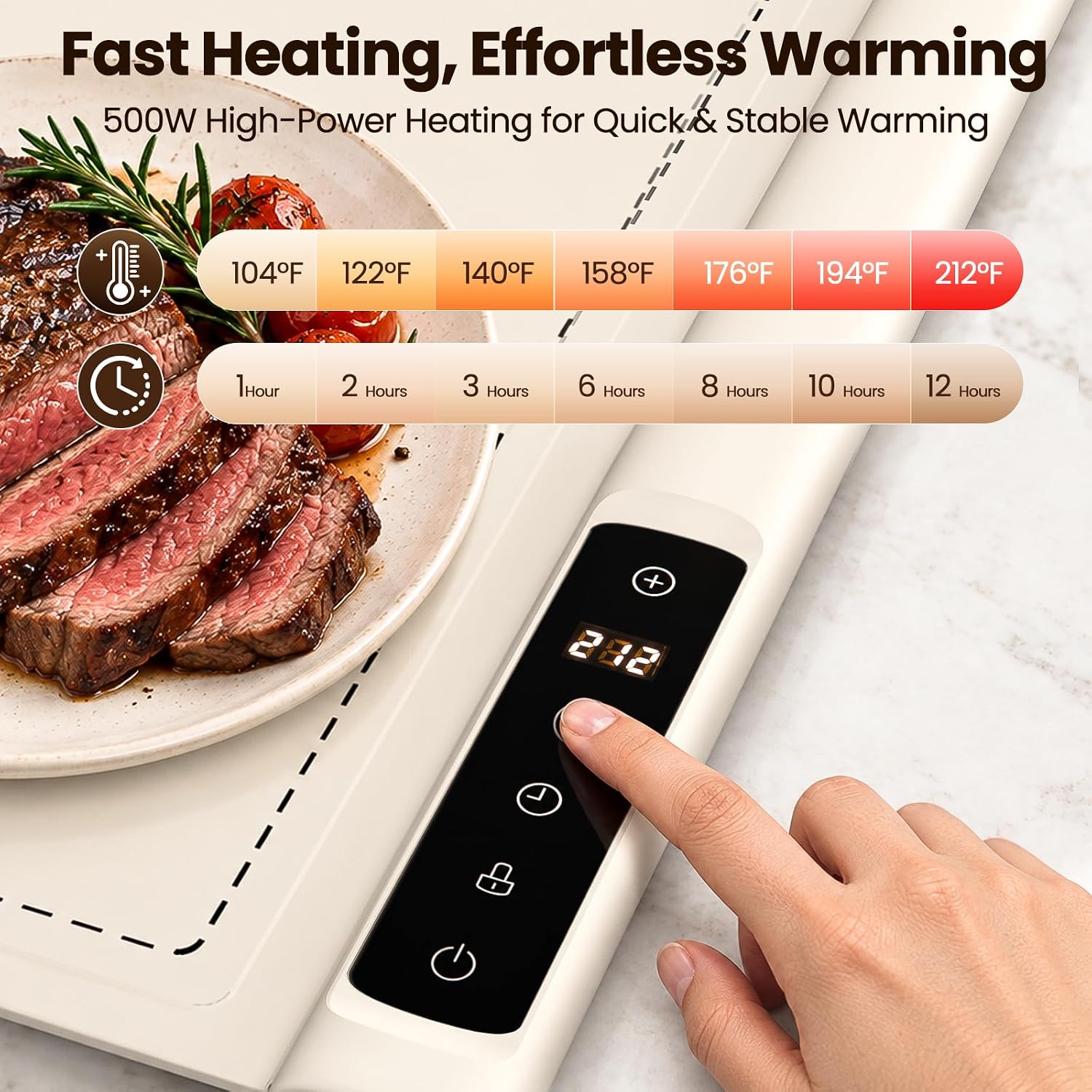 Kismile Extra Large 8-Plate Food Warming Mat WB2908 - Image 4