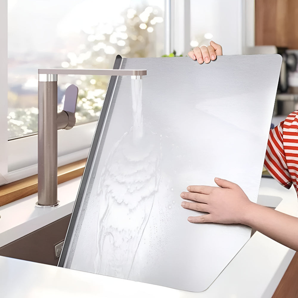 Chopping Board 304 Stainless Steel Non-Slip Hem - Image 5