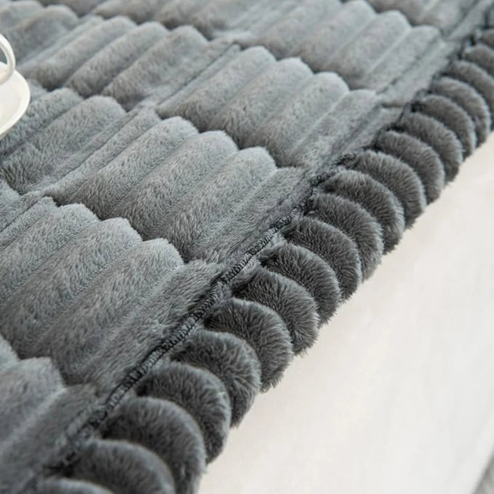 Sofa Cover Plush Flannel Anti-Slip Backing Machine Washable - Image 8