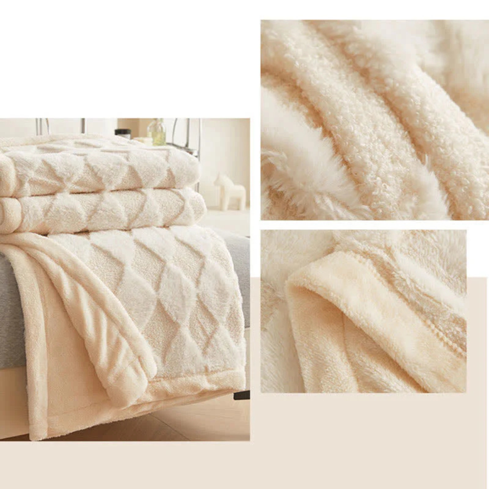 Plush Blanket Soft Microfiber Raised Diamond Pattern - Image 17