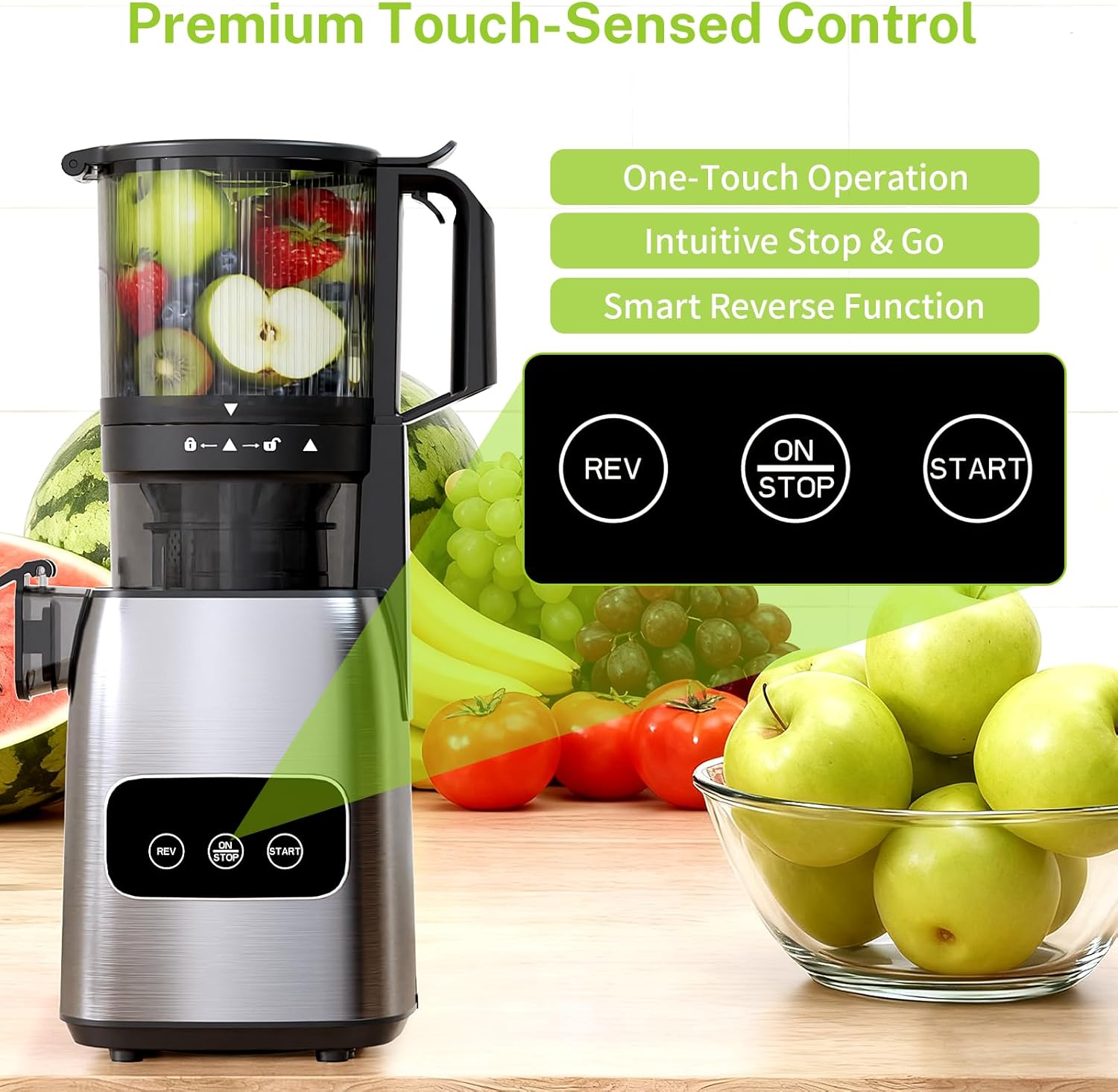 Kismile Juicer Machines with 5.4" Large Feed Chute 27120KJU0 - Image 5