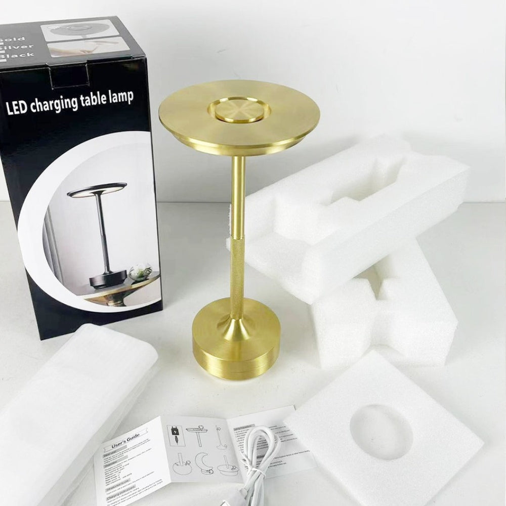 Desk Lamp Brushed Aluminium Rechargeable Touch Dimming - Image 4