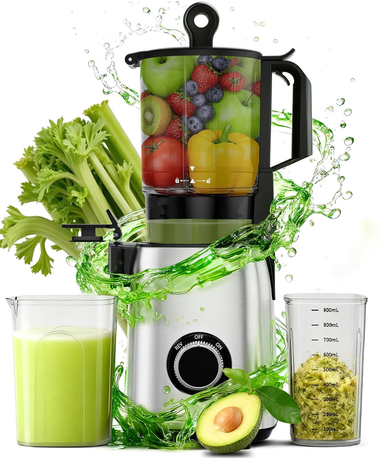 Kismile Juicer Machines with 5.4" Large Feed Chute 27120KJU0 - Image 8