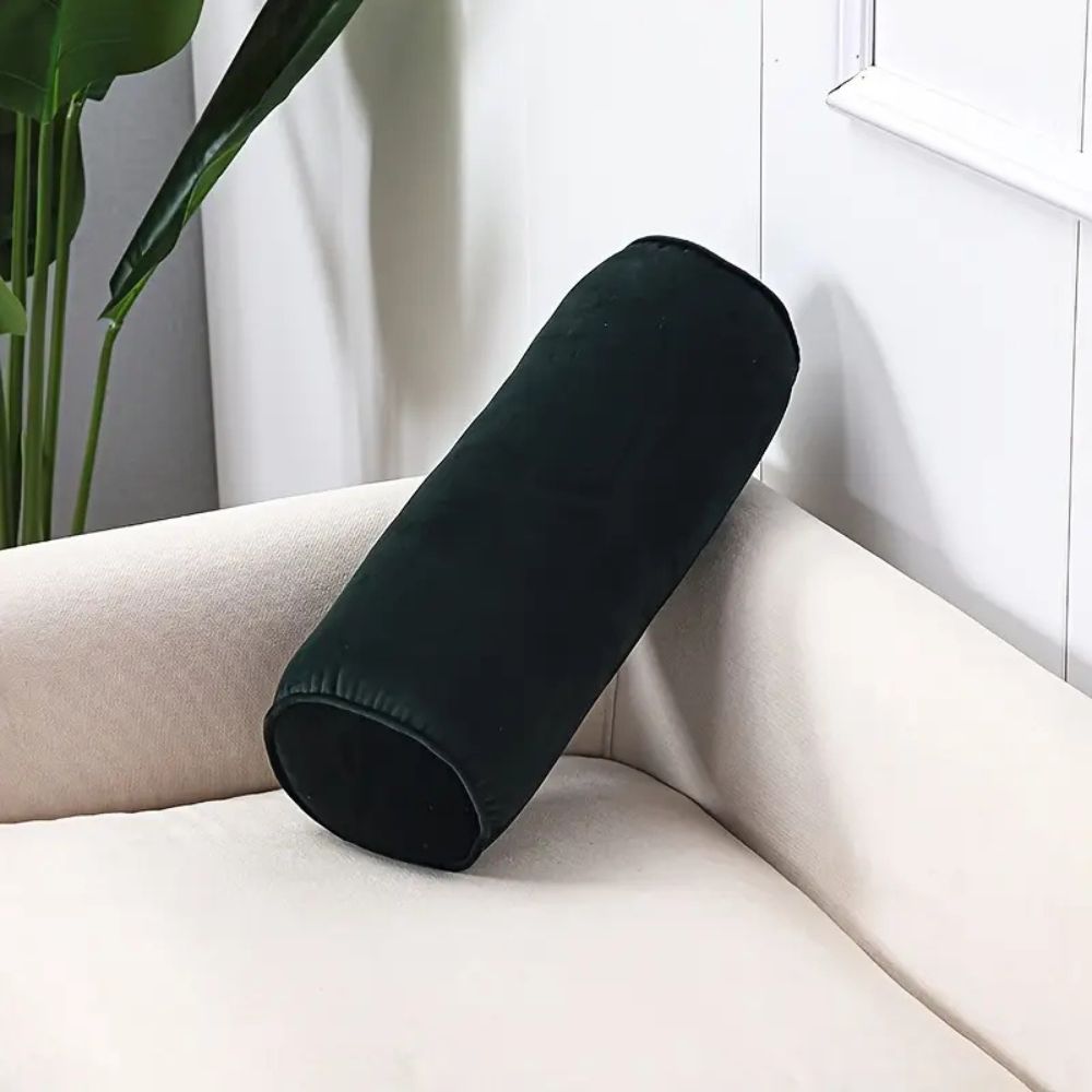 Bolster Cushion Plush Velvet Neck & Lumbar Support - Image 7