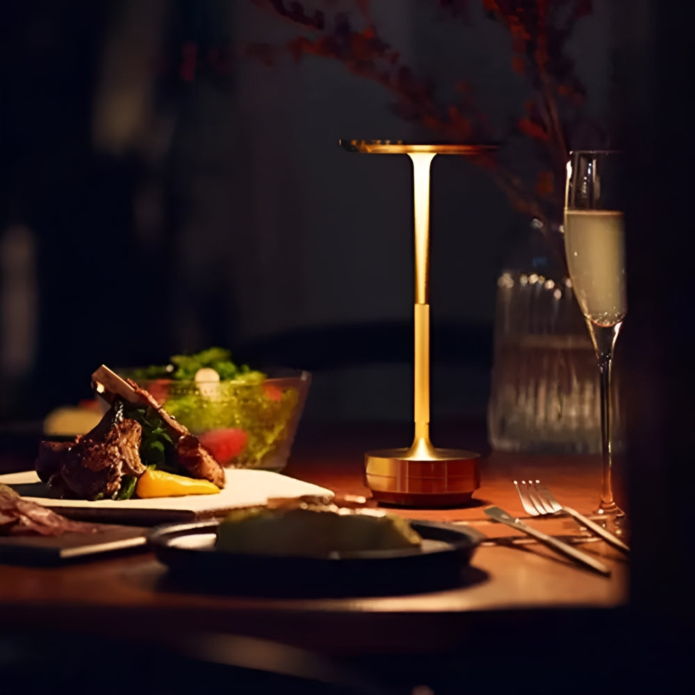 Desk Lamp Brushed Aluminium Rechargeable Touch Dimming - Image 10