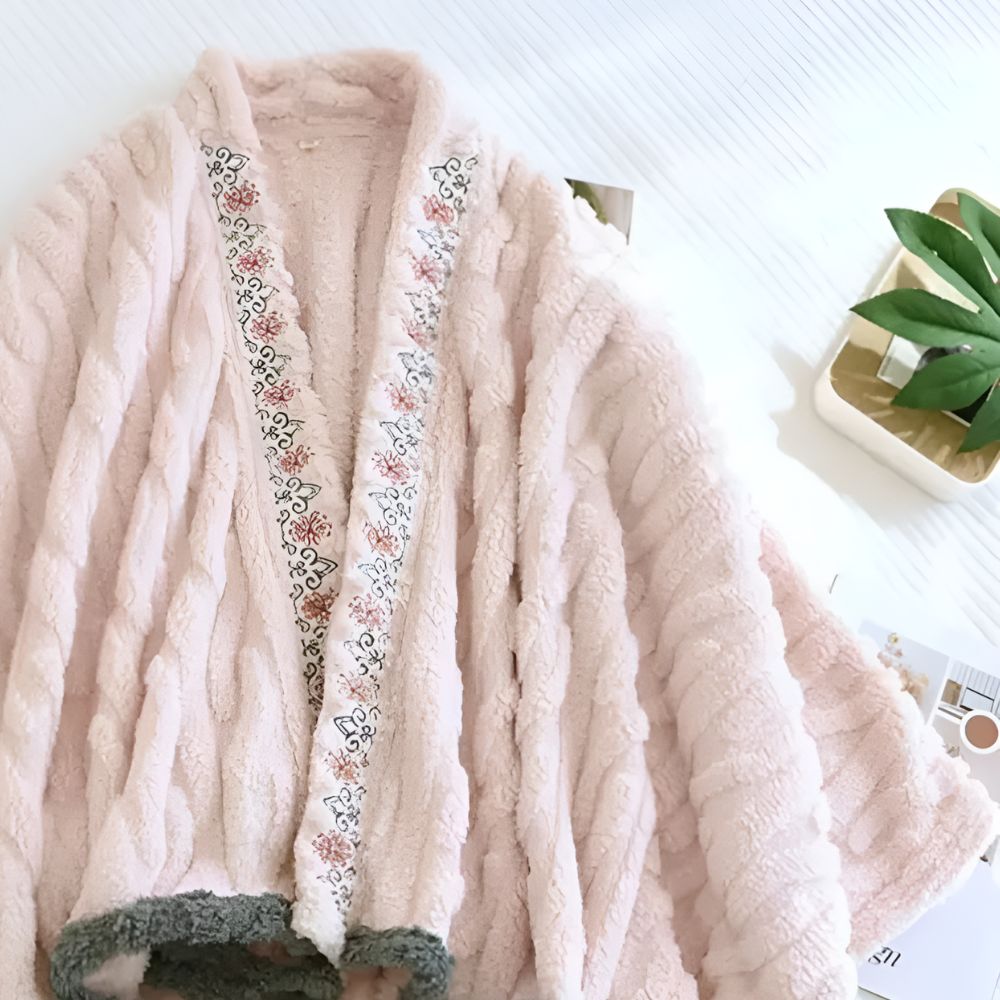 Shawl Wrap Embroidered Microfiber Ultra Soft Machine Washable - Image 4