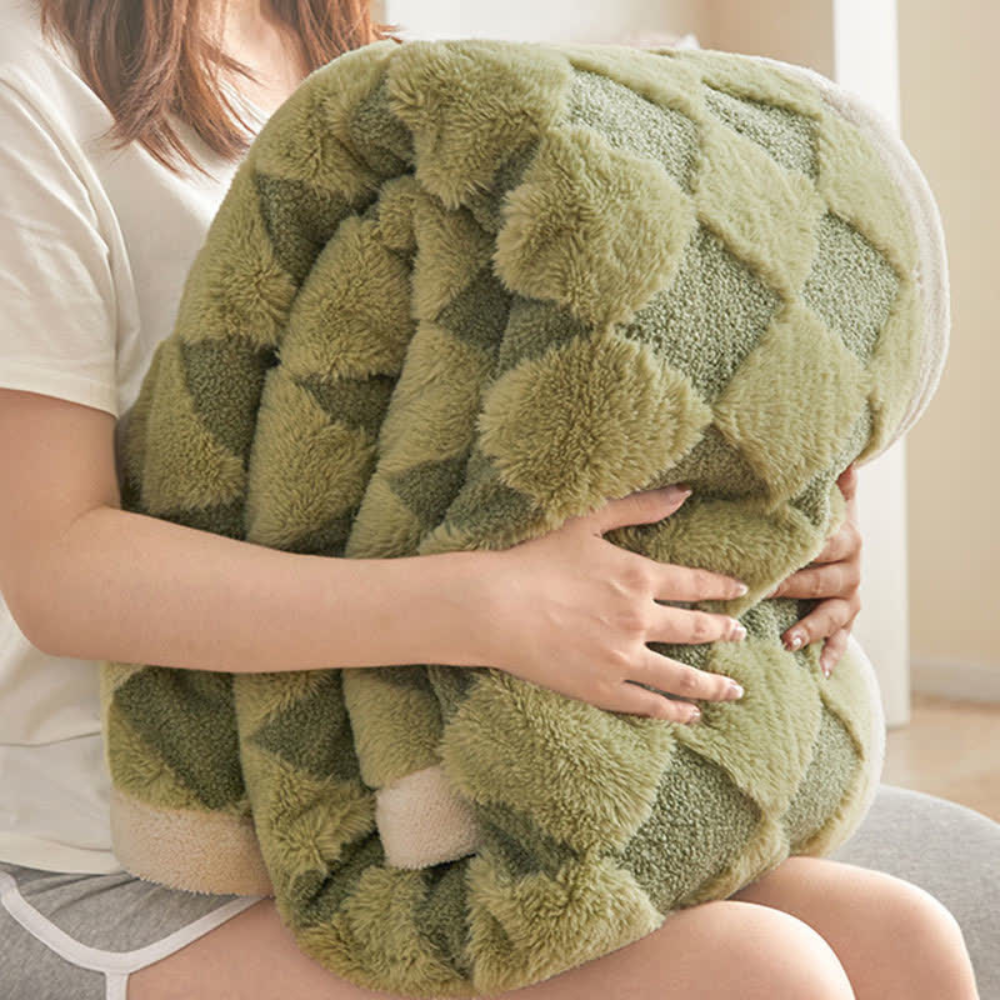 Plush Blanket Soft Microfiber Raised Diamond Pattern - Image 9