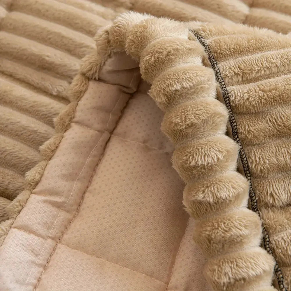 Sofa Cover Plush Flannel Anti-Slip Backing Machine Washable - Image 5