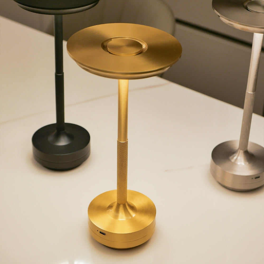 Desk Lamp Brushed Aluminium Rechargeable Touch Dimming - Image 6