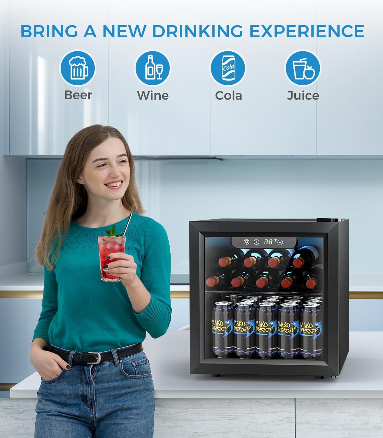 1.3 Cu.ft Mini Beverage Refrigerator and Cooler W5836H - Image 7