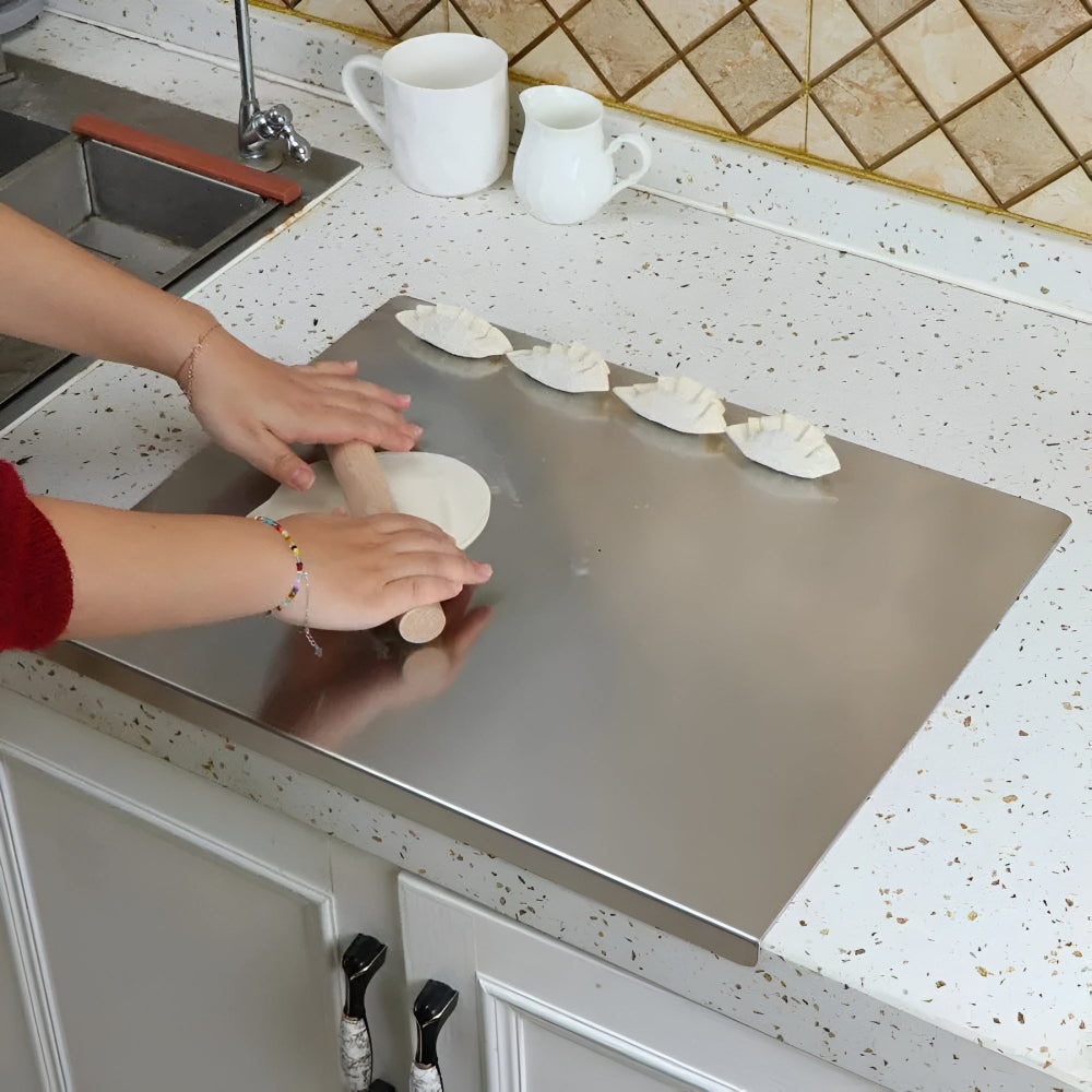 Chopping Board 304 Stainless Steel Non-Slip Hem - Image 8