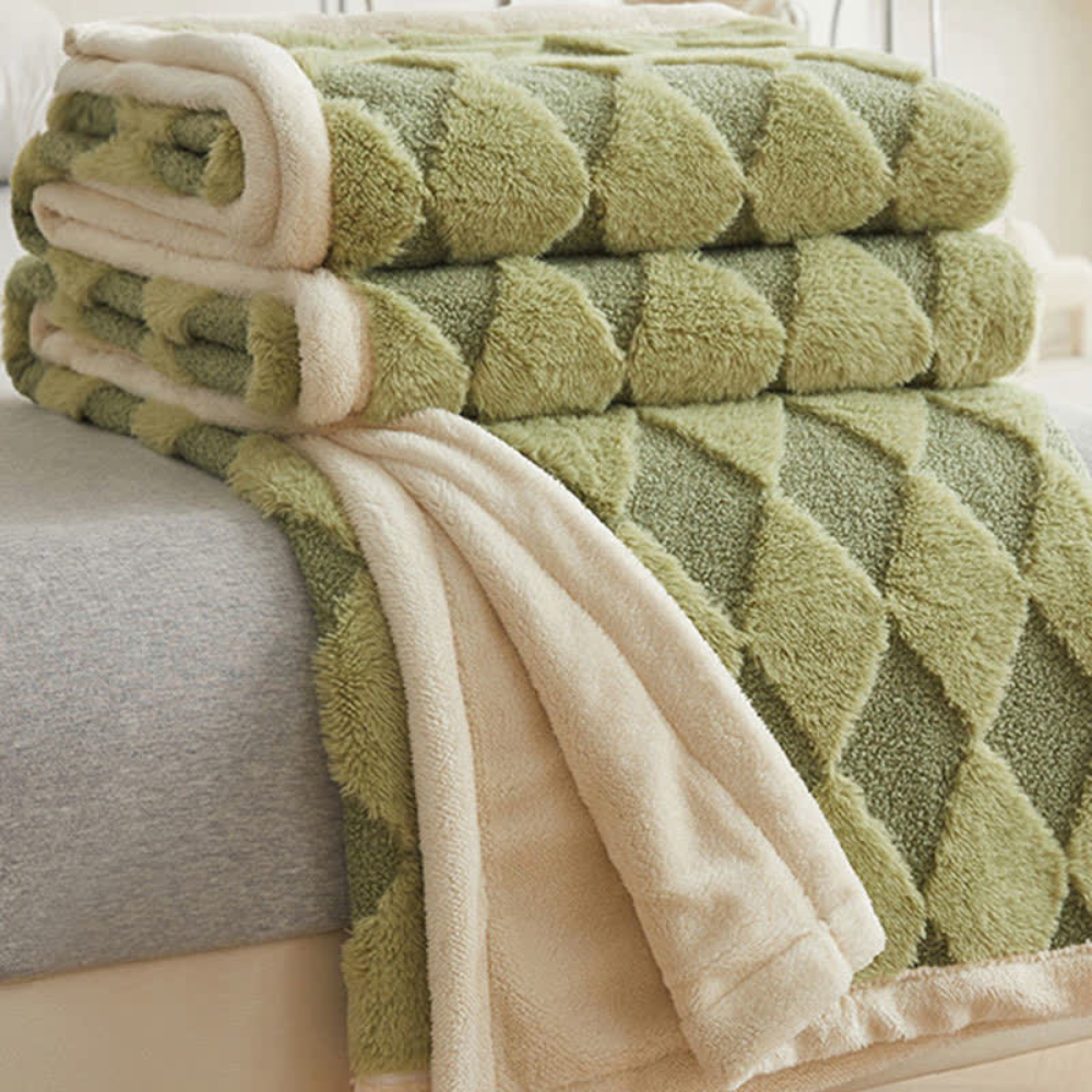 Plush Blanket Soft Microfiber Raised Diamond Pattern - Image 10