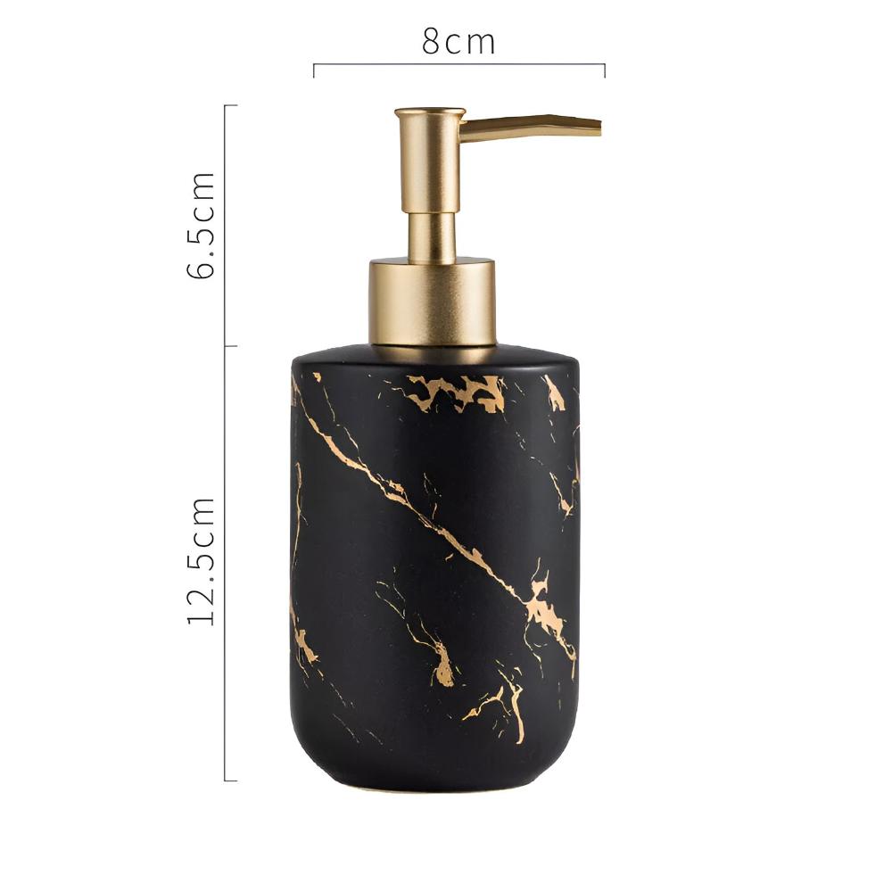 Soap Dispenser Ceramic Marble Gold Veins 400 ml - Image 10