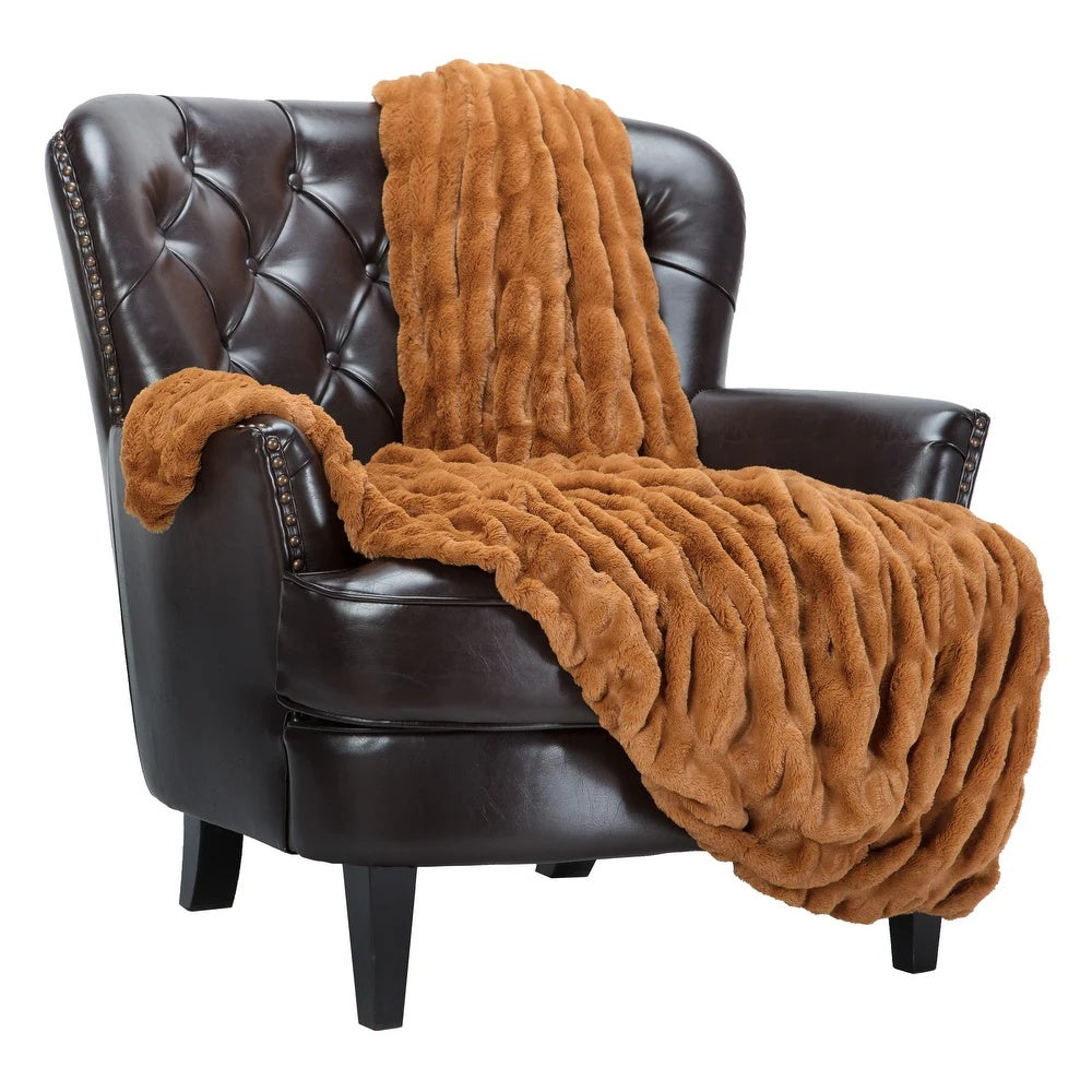 Faux Fur Blanket Reversible Plush & Breathable Fleece - Image 5