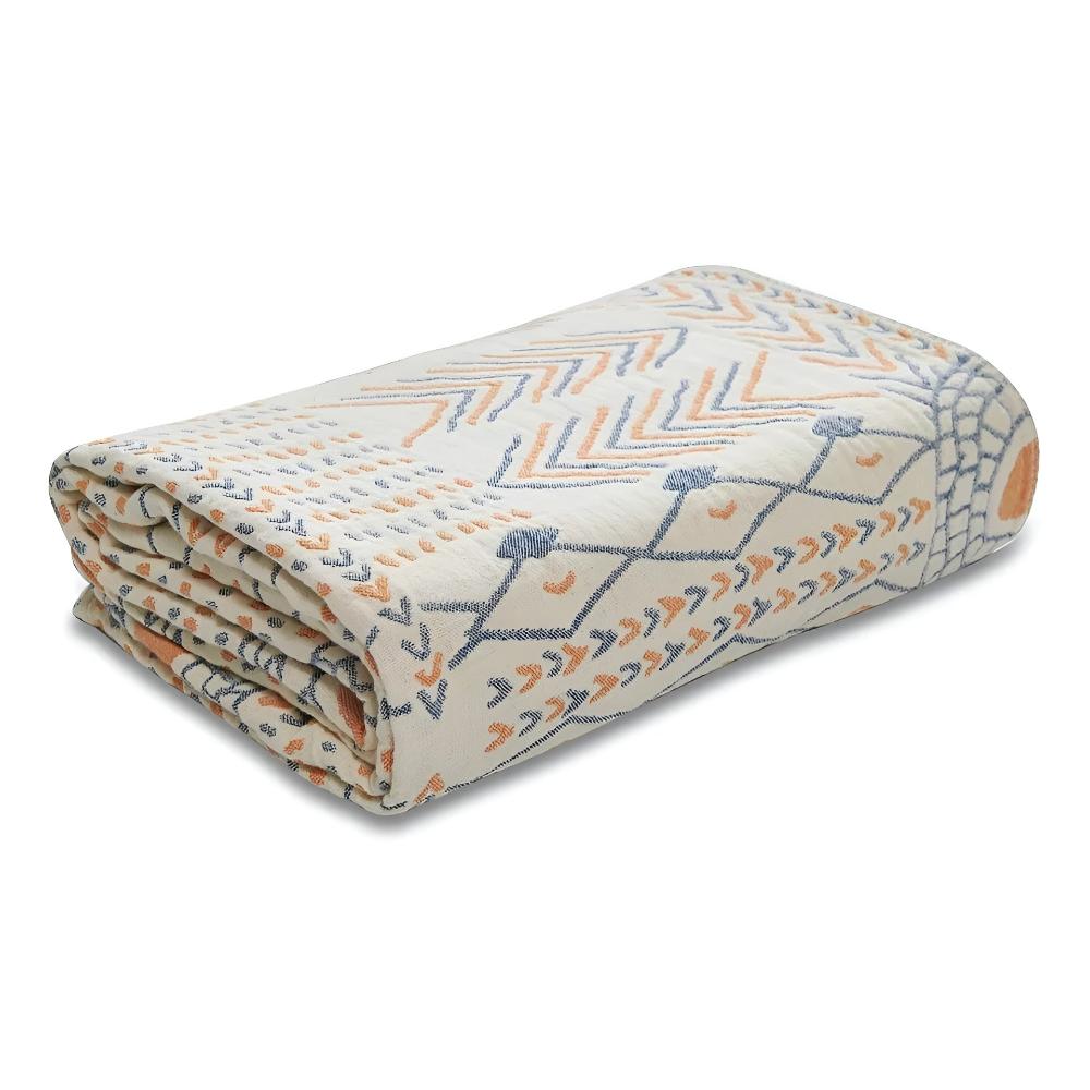 Cotton Throw Blanket Reversible Ultra-Soft Machine Washable - Image 8