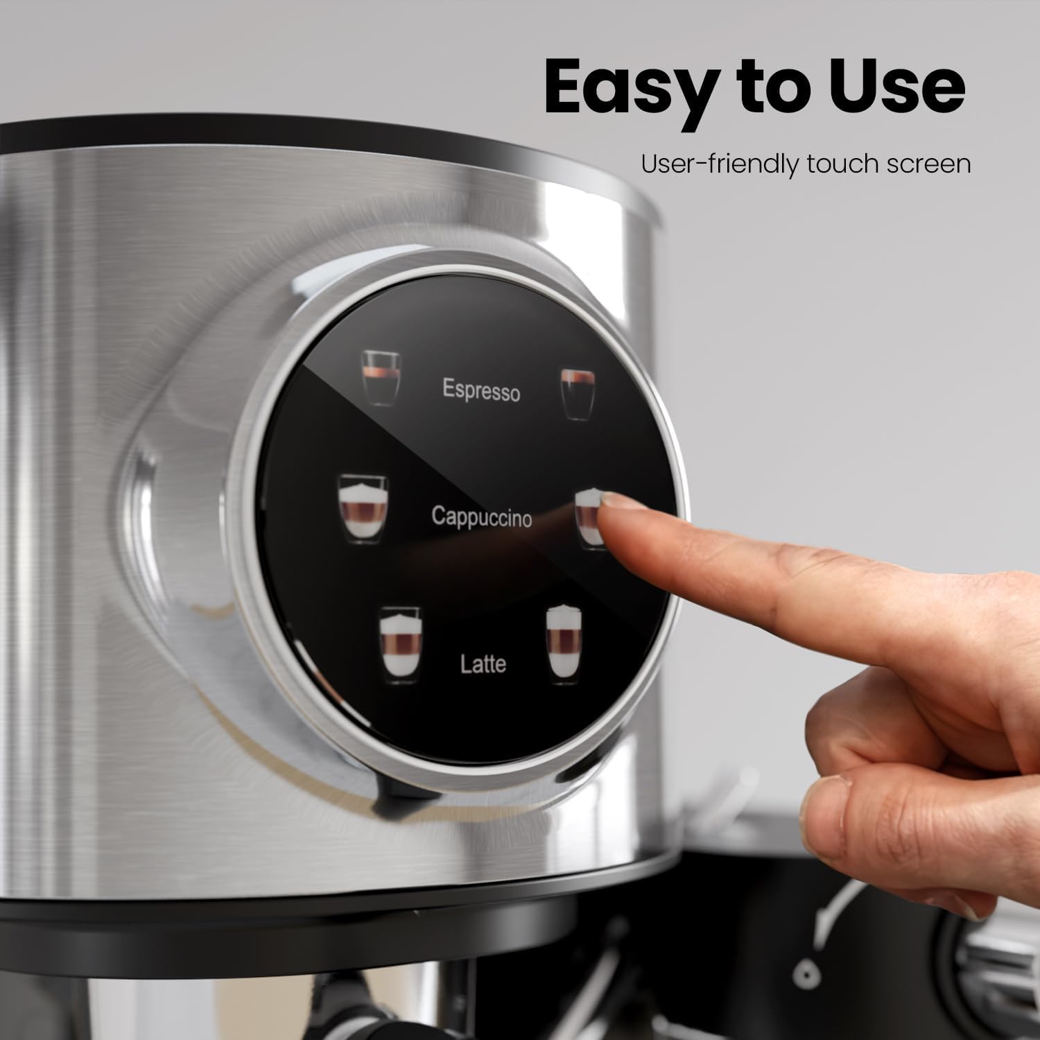 3 in 1 Professional Espresso Maker with Dual Heating System & Capsule Compatible CM8008 - Image 4