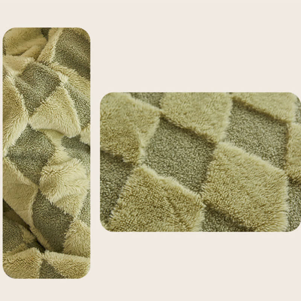 Plush Blanket Soft Microfiber Raised Diamond Pattern - Image 11