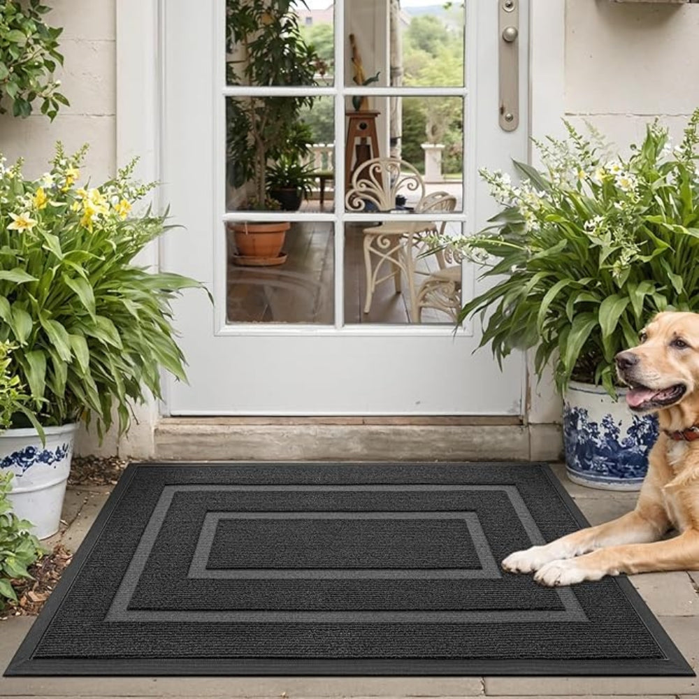Entry Door Mat Dirt-Trapping Stain-Resistant Non-Slip Rubber Backing - Image 2