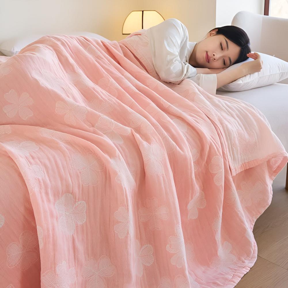Cotton Blanket Organic Three-Layer Lightweight & Breathable - Image 11