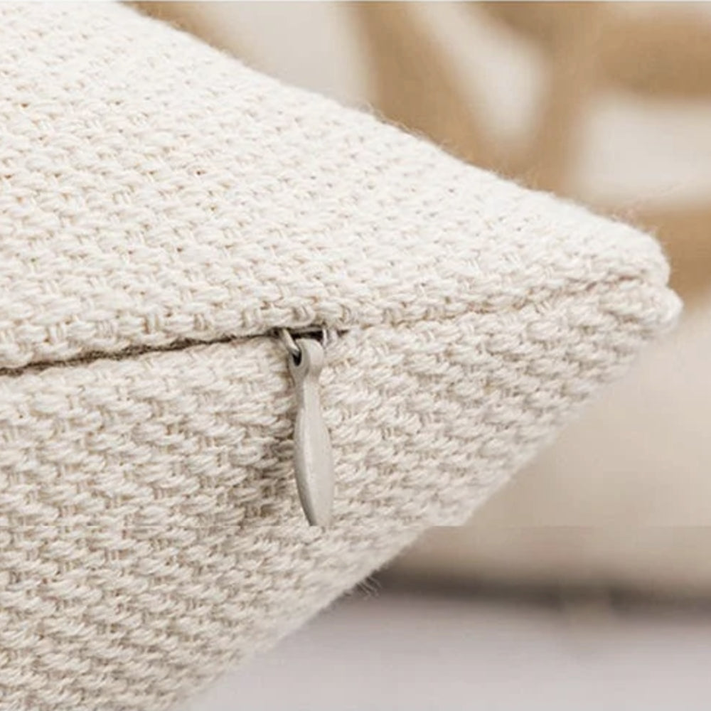 Cushion Cover 12 x 20 Leaf Embroidered Invisible Zipper - Image 6