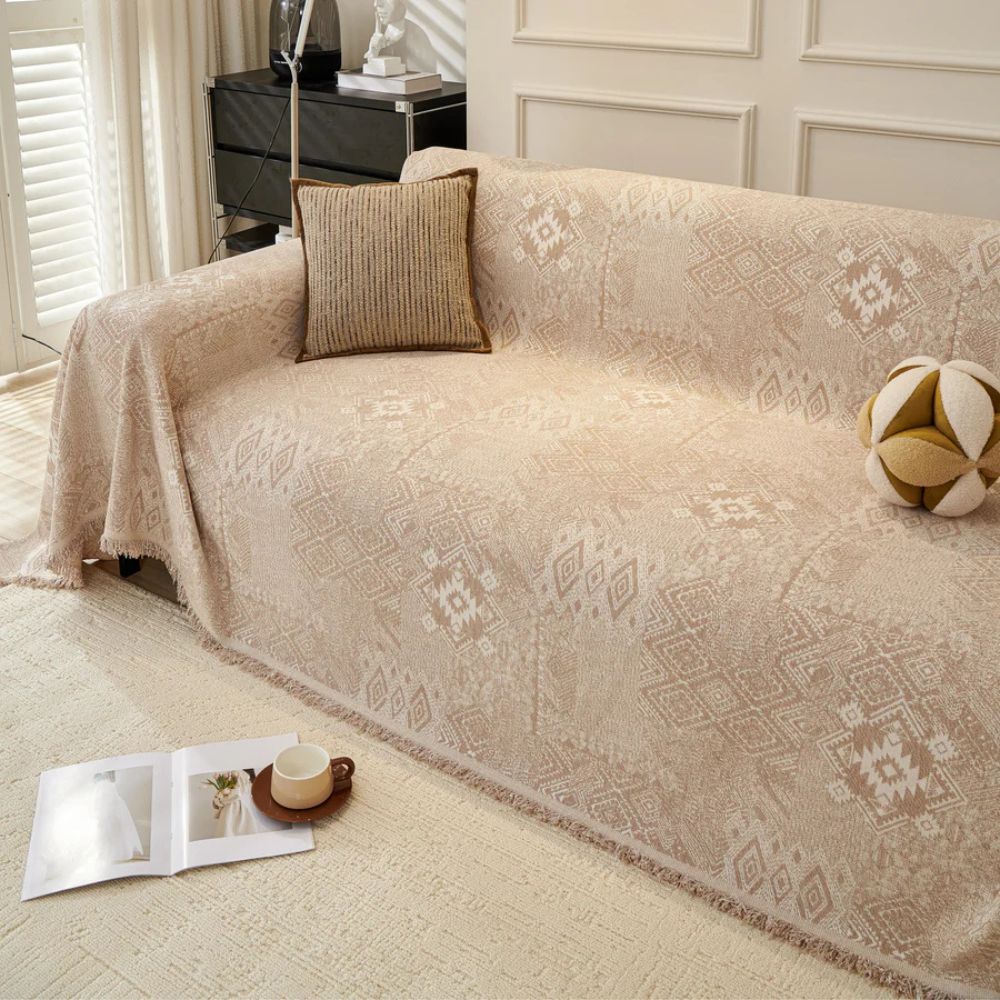 Sofa Cover Bohemian Geometric Thick Chenille Machine Washable - Image 3