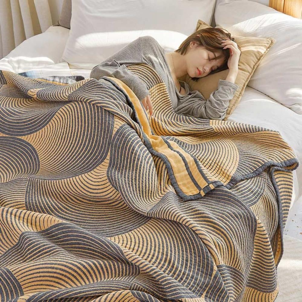 Cotton Blanket Reversible 4-Layer Muslin - Image 7