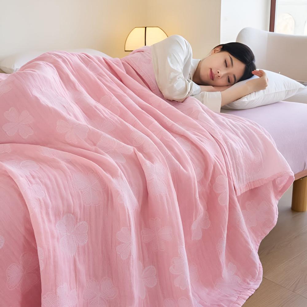 Cotton Blanket Organic Three-Layer Lightweight & Breathable - Image 13