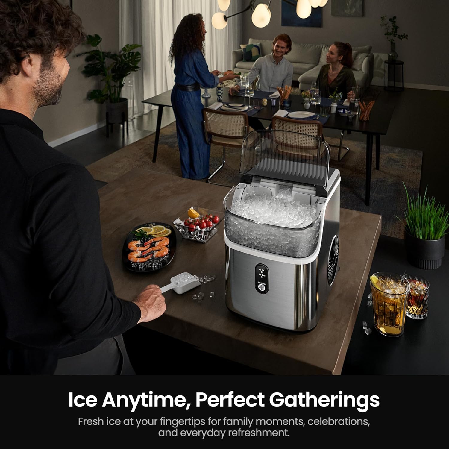 Kismile Nugget Countertop Ice Maker Z5825NB - Image 6