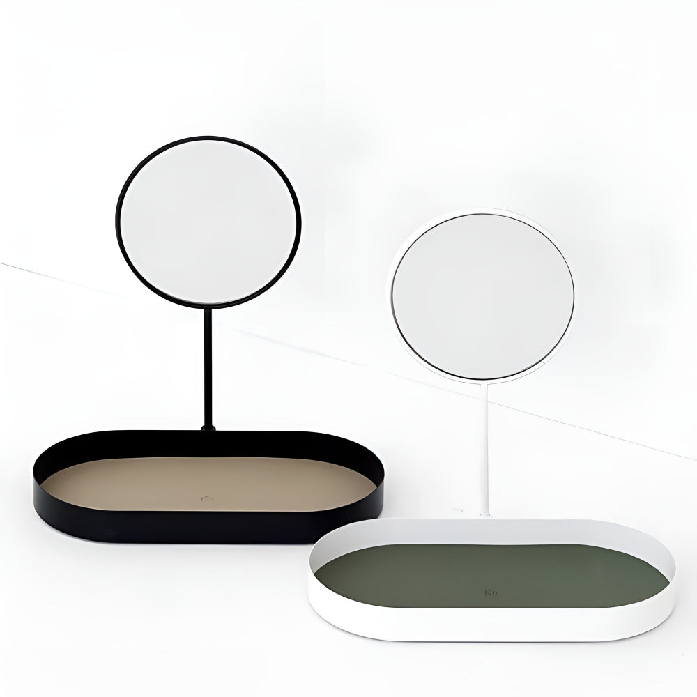 Beauty Organizer Tray Removable Mirror & Metal Base - Image 2